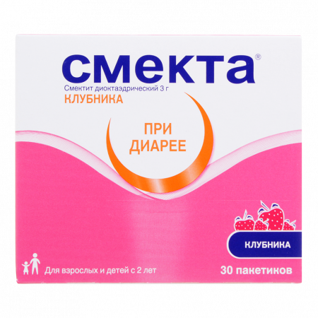 Смекта пор д/приг сусп д/внут прим (клубничный) 3 г х30 *