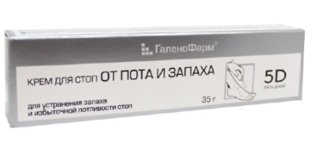 ГАЛЕНОФАРМ 5D ПЯТЬ ДНЕЙ КРЕМ ДЛЯ СТОП ОТ ПОТА И ЗАПАХА 35,0