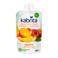 KABRITA ПЮРЕ ФРУКТОВОЕ МАНГО С ЯБЛОЧНЫМ ПЮРЕ И КОЗЬИМИ СЛИВКАМИ 100,0