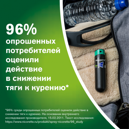 Никоретте спрей д/слиз.об.рта. доз. 1мг/д. 13,2мл фрукт-мят фл. №2