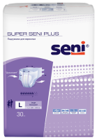 SENI SUPER PLUS ПОДГУЗНИКИ ДЛЯ ВЗРОСЛЫХ РАЗМЕР LARGE ОБХВАТ ТАЛИИ 100-150 N30