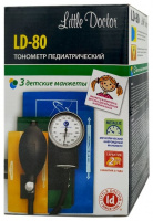 Тонометр LD 80 ПЕДИАТРИЧЕСКИЙ (мех. без фон., 3 хлопковых манжеты: 7-12, 11-19,