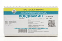 КОРДИАМИН 250 МГ/МЛ 2МЛ N10 АМП Р-Р Д/ИН /ДАЛЬХИМФАРМ