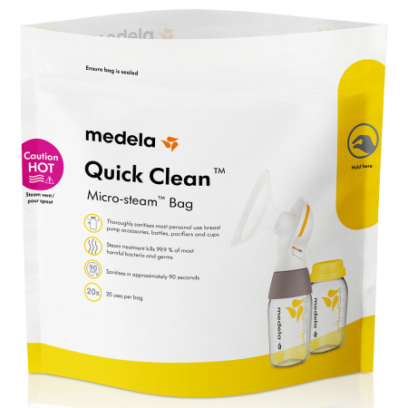 MEDELA ПАКЕТЫ QUICK CLEAN ДЛЯ СТЕРИЛИЗАЦИИ В МИКРОВОЛНОВОЙ ПЕЧИ N5