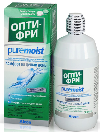 ОПТИ-ФРИ PURE MOIST РАСТВОР ДЛЯ ЛИНЗ 300МЛ+КОНТЕЙНЕР