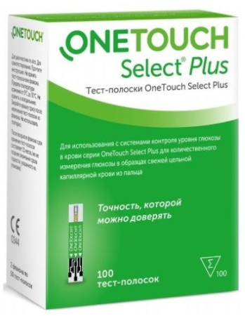 Тест-полоски One Touch Select Plus х100 ^
