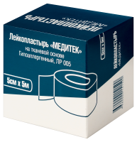 ЛЕЙКОПЛАСТЫРЬ МЕДИТЕК НА ТКАНЕВОЙ ОСНОВЕ ЛР 005 5Х500СМ