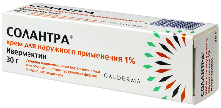 Солантра крем д/нар.прим. 1% туба 30г