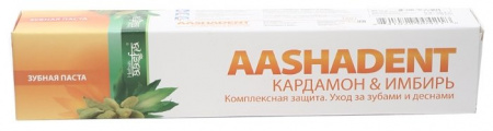 AASHA HERBALS ЗУБНАЯ ПАСТА КАРДАМОН И ИМБИРЬ АASHADENT 100,0