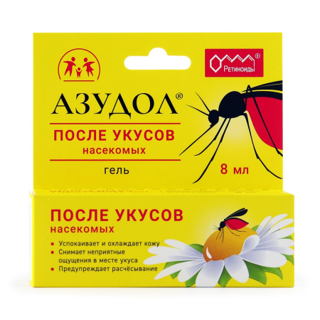 АЗУДОЛ ГЕЛЬ ДЛЯ УХОДА ЗА КОЖЕЙ ПОСЛЕ УКУСОВ НАСЕКОМЫХ 8МЛ