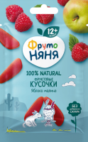 ФРУТОНЯНЯ ФРУКТОВЫЕ КУСОЧКИ ИЗ ЯБЛОК И МАЛИНЫ 15,0
