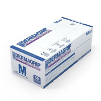Перчатки Dermagrip High Risk р.M 25 пар смотр, повыш/прочн, н/стер, н/опудр. лат
