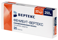 ФЕНИБУТ-ВЕРТЕКС 250 МГ N20 ТАБЛ/БЛИСТЕР
