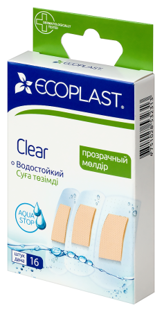 ECOPLAST НАБОР ПЛАСТЫРЕЙ МЕДИЦИНСКИХ ПОЛИМЕРНЫХ CLEAR N16