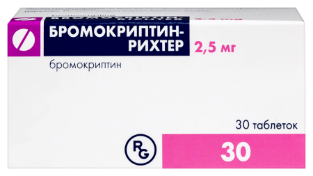 БРОМОКРИПТИН-РИХТЕР 2,5 МГ N30 ТАБЛ