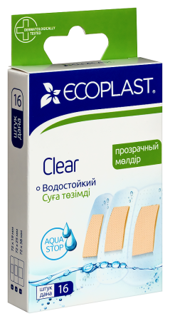 ECOPLAST НАБОР ПЛАСТЫРЕЙ МЕДИЦИНСКИХ ПОЛИМЕРНЫХ CLEAR N16