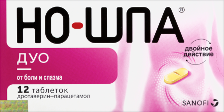 НО-ШПА ДУО 40 МГ + 500 МГ N12 ТАБЛ