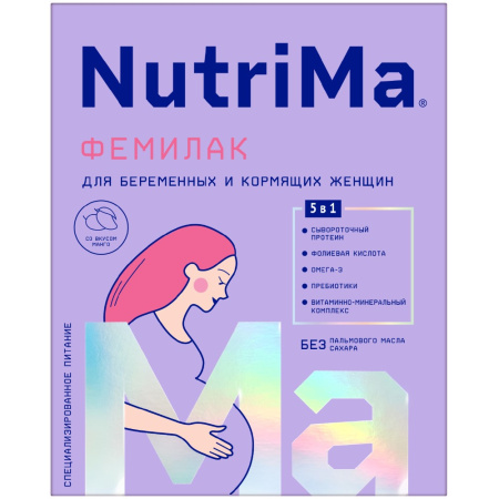 NUTRIMA ФЕМИЛАК ДЛЯ ПИТАНИЯ БЕРЕМЕННЫХ И КОРМЯЩИХ ЖЕНЩИН СО ВКУСОМ МАНГО 350,0