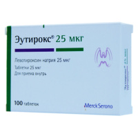 Эутирокс таб. 25мкг N100