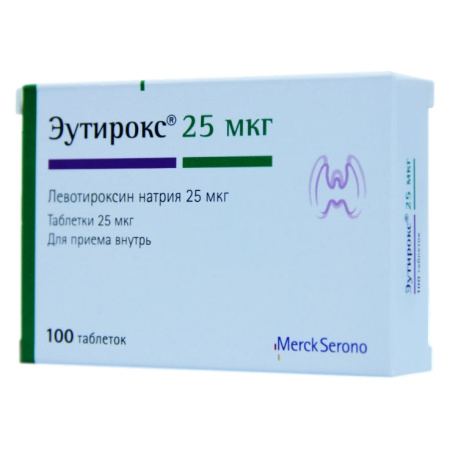 Эутирокс таб. 25мкг N100