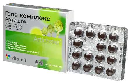 ГЕПА КОМПЛЕКС АРТИШОК ПРЕМИУМ N30 ТАБЛ П/О МАССОЙ 515,0МГ