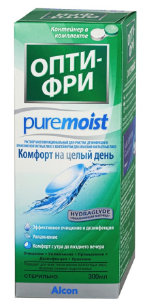 ОПТИ-ФРИ PURE MOIST РАСТВОР ДЛЯ ЛИНЗ 300МЛ+КОНТЕЙНЕР