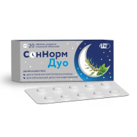 СОННОРМ ДУО 3 МГ + 1,16 МГ + 28 МГ N20 ТАБЛ П/ПЛЕН/ОБОЛОЧ