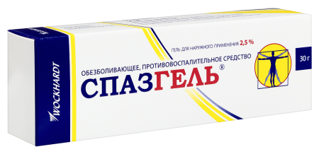 Спазгель гель д/наруж прим 2,5 % туба 30 г х1