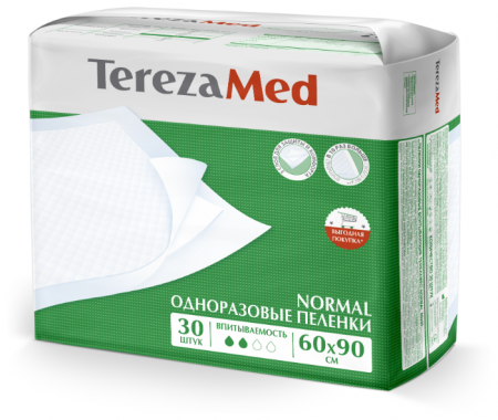 TEREZAMED ПЕЛЕНКИ ОДНОРАЗОВЫЕ ВПИТЫВАЮЩИЕ NORMAL 60Х90СМ N30