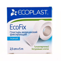ECOPLAST ПЛАСТЫРЬ МЕДИЦИНСКИЙ ФИКСИРУЮЩИЙ ТКАНЕВЫЙ ECOFIX 2,5X5