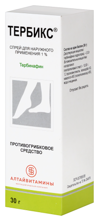 Тербикс спрей д/наруж прим 1 % баллон 30 г х1