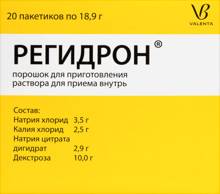 РЕГИДРОН 18,9Г N20 ПАКЕТ ПОР Д/Р-РА Д/ПРИЕМА ВНУТРЬ