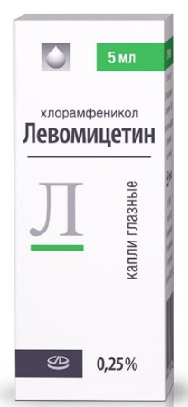 Левомицетин капли глаз. фл.-кап. пластик 0.25% 5мл