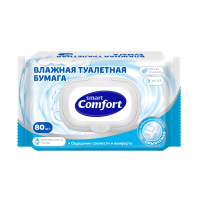 SMART COMFORT ТУАЛЕТНАЯ БУМАГА ВЛАЖНАЯ N80 С КРЫШКОЙ