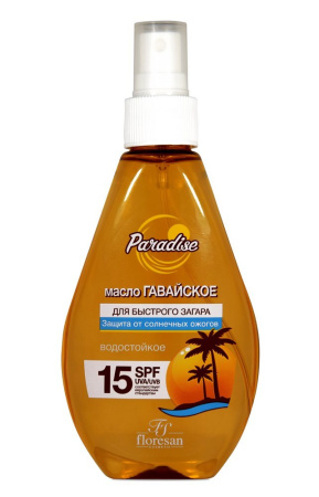 FLORESAN МАСЛО ДЛЯ БЫСТРОГО ЗАГАРА "ГАВАЙСКОЕ" SPF 15 160 МЛ