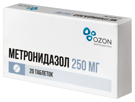 Метронидазол таб. 250мг N20