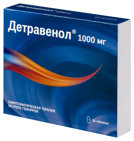 ДЕТРАВЕНОЛ 1000 МГ N18 ТАБЛ П/ПЛЕН/ОБОЛОЧ