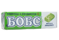 БОБС КАРАМЕЛЬ ЛЕДЕНЦОВАЯ СО ВКУСОМ МЯТЫ И ЭВКАЛИПТА N10 ЛЕДЕНЦЫ МАССОЙ 3,5Г
