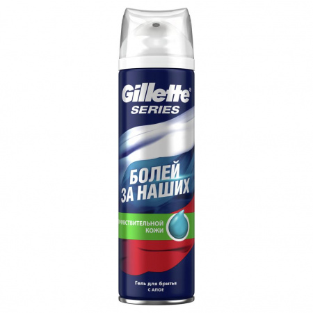 GILLETTE SERIES ГЕЛЬ ДЛЯ БРИТЬЯ ДЛЯ ЧУВСТВИТЕЛЬНОЙ КОЖИ С АЛОЭ 200МЛ