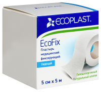 ECOPLAST ПЛАСТЫРЬ МЕДИЦИНСКИЙ ФИКСИРУЮЩИЙ ТКАНЕВЫЙ ECOFIX 5X5