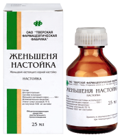 ЖЕНЬШЕНЯ НАСТОЙКА 25МЛ Н-КА/ТВЕРСКАЯ ФФ/
