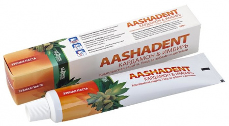 AASHA HERBALS ЗУБНАЯ ПАСТА КАРДАМОН И ИМБИРЬ АASHADENT 100,0