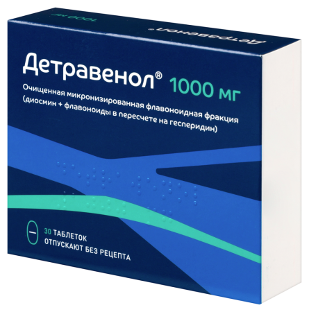 Детравенол таб. п/п/о 1000мг №30