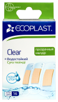 ECOPLAST НАБОР ПЛАСТЫРЕЙ МЕДИЦИНСКИХ ПОЛИМЕРНЫХ CLEAR N16