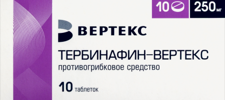 Тербинафин-ВЕРТЕКС таб. 250мг №10