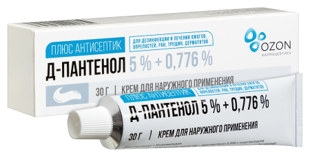 Д-пантенол плюс крем д/наруж прим. антисептический 30г