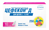 ЦЕФЕКОН Д 250 МГ N10 СУПП РЕКТ Д/ДЕТ