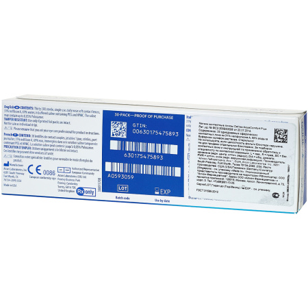 ALCON DAILIES AQUACOMFORT PLUS ОДНОДНЕВНЫЕ КОНТАКТНЫЕ ЛИНЗЫ /-1,00/ N30