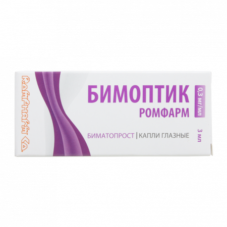 БИМОПТИК РОМФАРМ 0,3 МГ/МЛ 3МЛ ГЛ КАПЛИ ФЛАК