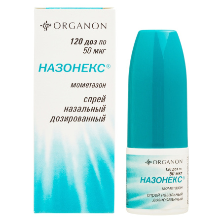 Назонекс спрей назал дозир 50 мкг/доза фл 18 г (120 доз) х1 ^